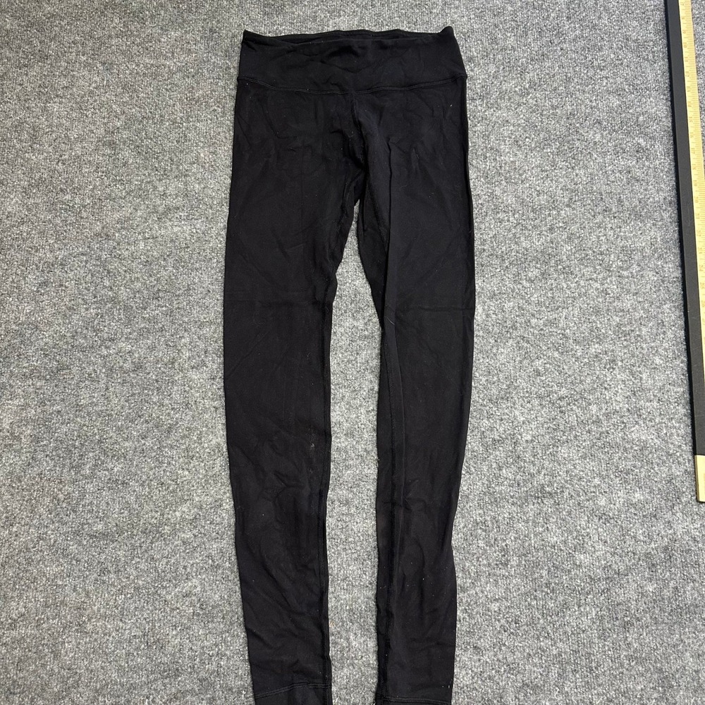 Lululemon Leggings Womens Size 4 Black High Waisted Athletic Yoga Pants Stained
